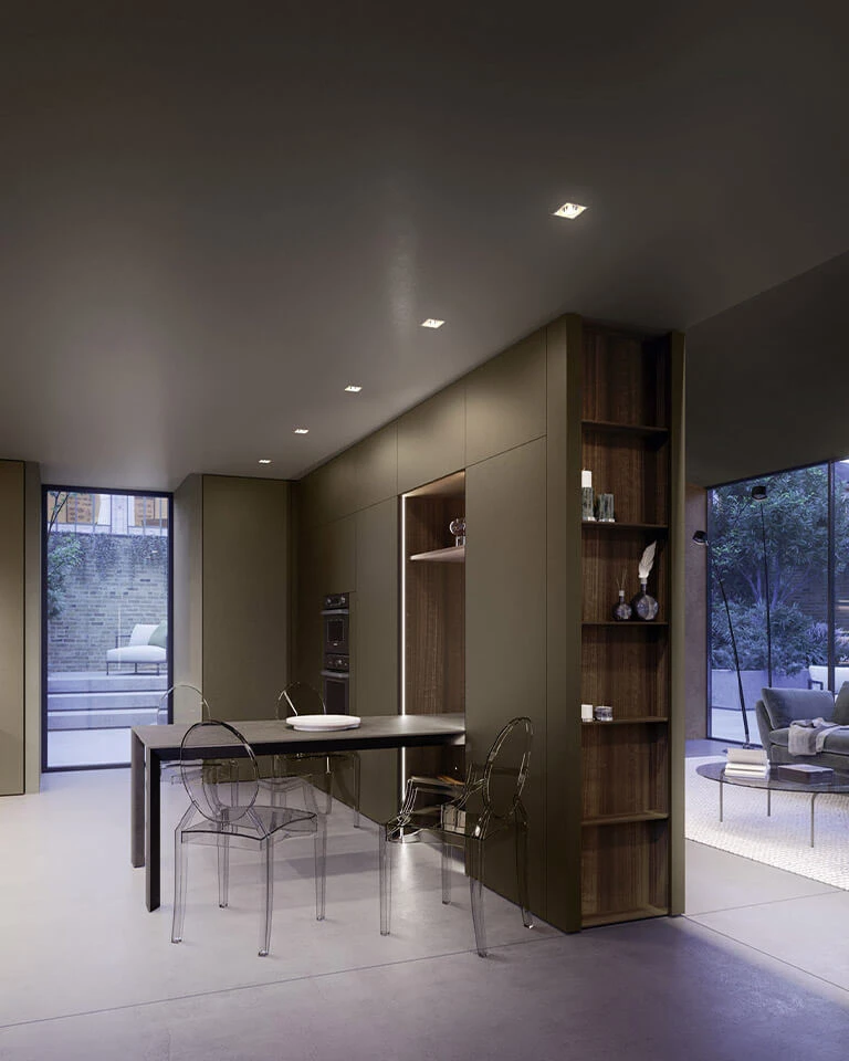 Zona de comedor integrada en un mueble de cocina Arrital, Teknocuines Barcelona