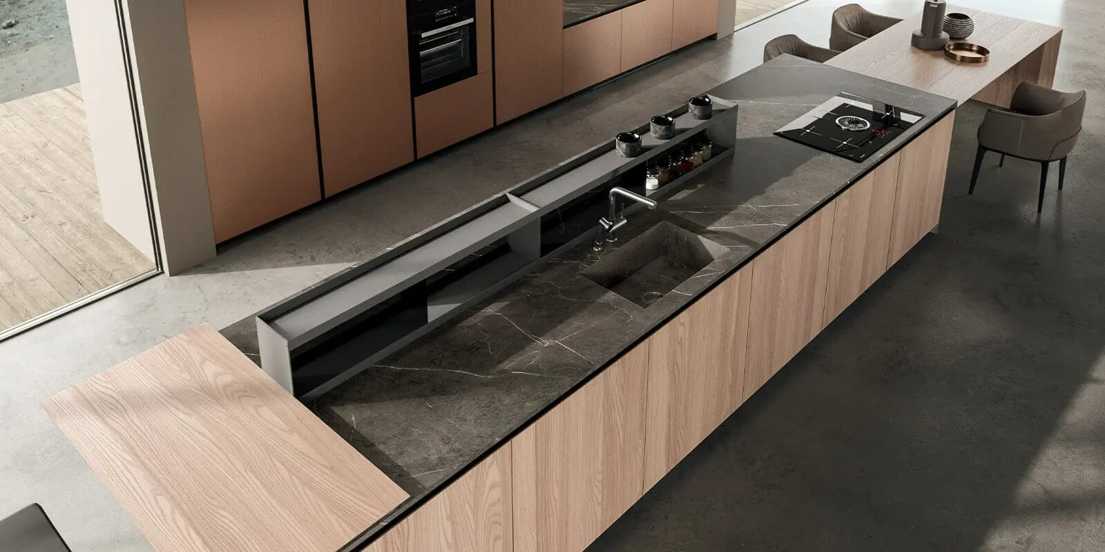 La madera en la cocina: calidez y elegancia eterna